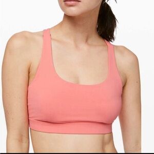 Lululemon Energy Bra Nulu Medium Support Coral Pink Size 8 (B–D Cups)